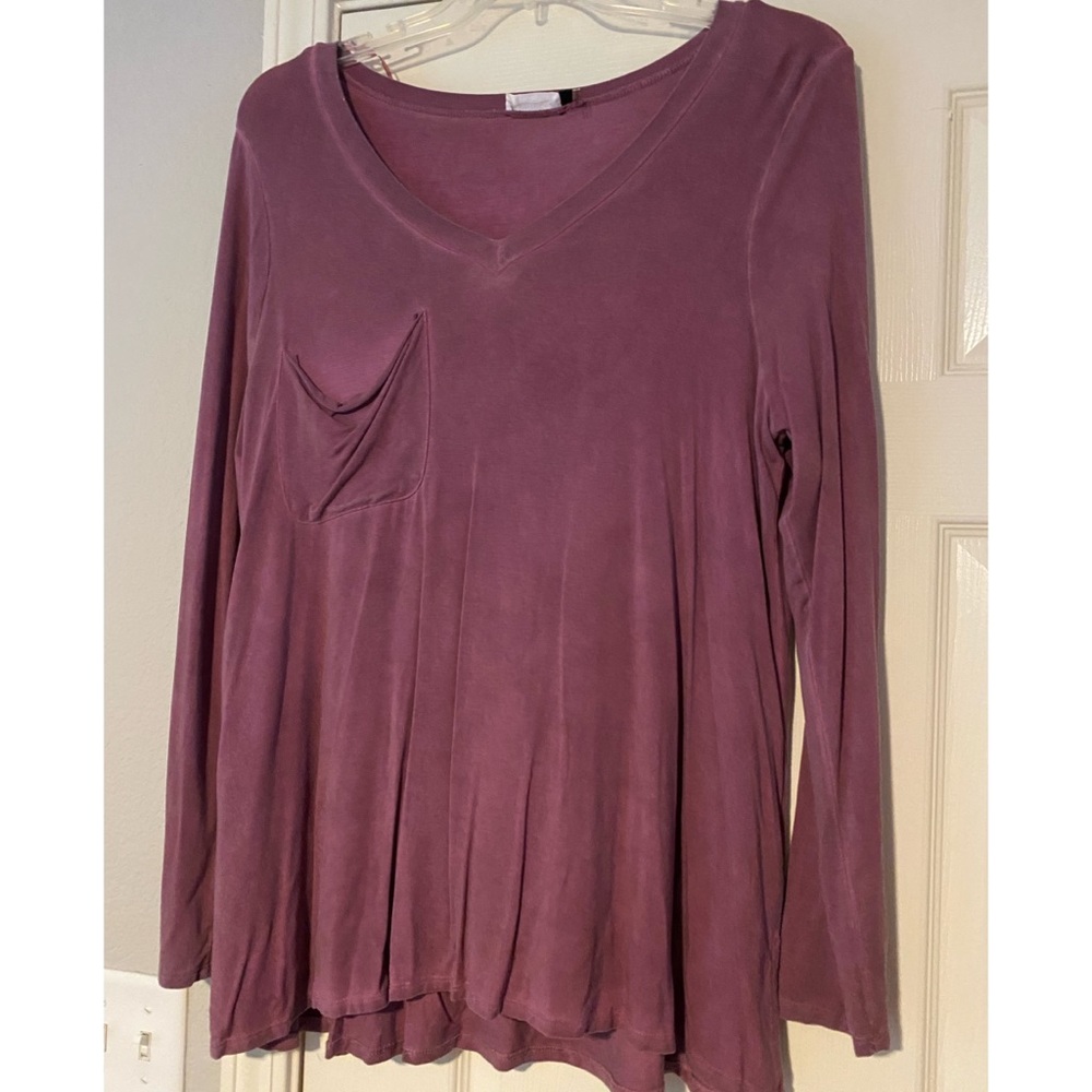 Burgundy mineral wash top